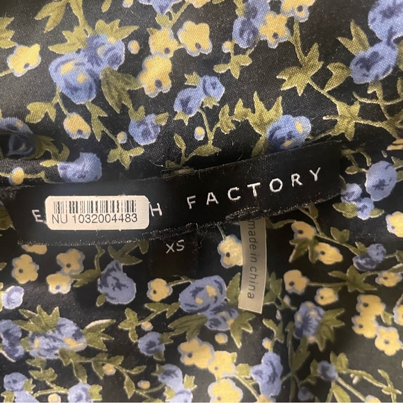 English Factory Black Floral Button Down Shirt XS - Picture 5 of 5